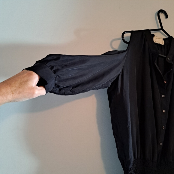 Silk black Nicole Miller Atelier dress - Picture 4 of 8